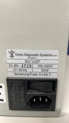 Johnson and Johnson Centrifuge Ortho Biovue System - no power cable (Powers up) - 7