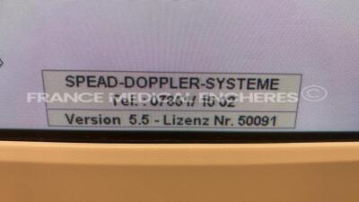 Spead Doppler System Phlebolab DopFlow - S/W 5.5 w/ Fragile Probe EB 738 and Fragile Probe EB 646 and footswitch (Powers up) - 2