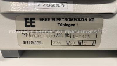 Erbe Electrosurgical Unit Erbotom T 175 w/ Erbe Light Source LP 4005 - no power cable (Powers up) - 5