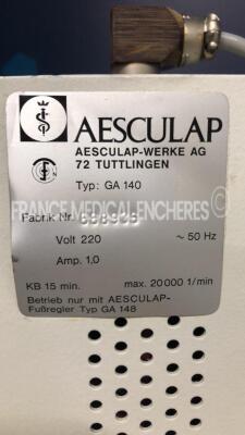 Aesculap Electrosurgical Unit GA 140 w/ Aesculap Footswitch GA 148 - no power cable (Both power up) - 8