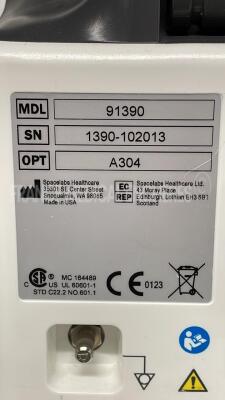 Lot of 2 GE Patient Monitors Qube - S/W 3.05.10 w/ ECG sensors and SPO2 hoses - Both power up - 10