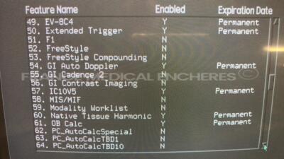 Acuson Ultrasound Sequoia 512 - YOM 2000 - S/W 7.2 - Options Calc data to MO - Dicom bulk storage - Driving experience 7.0 - Dual linear - Extended trigger - GI auto doppler - Native tissue harmonic - OB calc - Vascular calc - Webpro w/ Acuson Probe 6C2 - 9