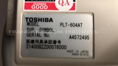 Toshiba Ultrasound SSA-790A Aplio XG - YOM 03/2009 w/ Toshiba Probe PLT-604AT and Toshiba Probe PVT-375BT - YOM 2012 and Toshiba Probe PLT-1204AT and Toshiba Probe PST-25BT - YOM 2009 and Toshiba Probe PVT-661VT - YOM 2009 (Powers up) - 10