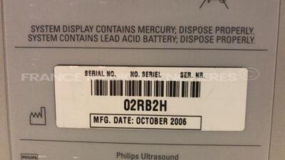 Philips Ultrasound iU22 - YOM 2006 - S/W 5.2.2.44 - Options - Basic 3D Imaging - Clinical Option Abdomen - Clinical Option Adult Cardiology - Netlink DICOM 3.0 - Clinical Option Contrast General Imaging - Language Option French - Smart Exam - Clinical Opt - 39