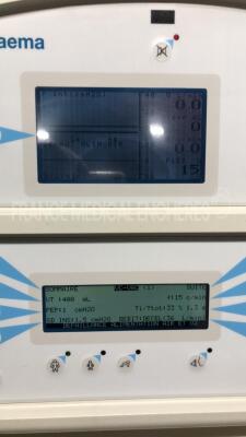 Taema Ventilator Horus 4 - YOM 2006 - S/W 1.0 - Count 3144 h w/ ETN power supply Ellipse 600 trolley (Powers up) - 4