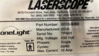 AMS Laser Yag Stonelight - YOM 2010 - w/ footswitch (Powers up) - 7