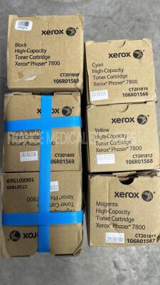 Xerox Printer Phaser 7800GX for MRI - YOM 2017 - S/W 081.154.16209 w/ Xerox Fuser Assembly and Xenon Imaging Unit and Xerox IBT Cleaner Unit and Xerox Transfer Roller and Xerox Toner Cartridge Black/Cyan/Yellow/Magenta (Powers up) - 12