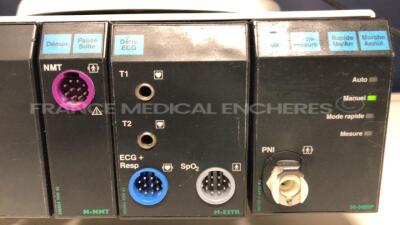 GE Patient Monitor D-FDP15-00 - YOM 2008 w/ Datex Ohmeda module rack F-CU8.08 - YOM 2002 w/ modules NMT / ECG Resp / PNI (Both power up) - 7