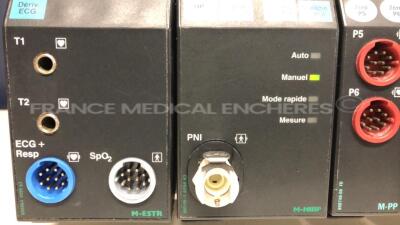 GE Patient Monitor D-FDP15-00 - YOM 2010 w/ Datex Ohmeda module rack F-CU8.08 - YOM 2002 w/ modules ECG Resp / PNI / P5 / P6 (Both power up) - 5