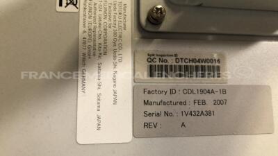 Fujinon Endoscopy Electric Tower including Fujinon Monitor CDL1904A - 1B and Fujinon Light Source XL-4400 - YOM 2006 and Fujinon Processor VP-4400 - YOM 2006 and Fujinon Keyboard DK-4400 (All power up) - 11