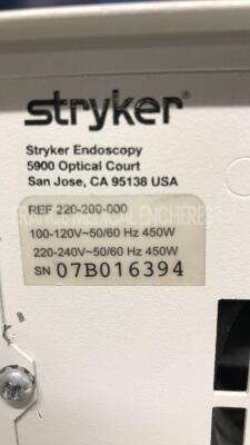 Stryker Light Source X8000 - YOM 2007 - S/W P 1.2 (Powers up) - 11