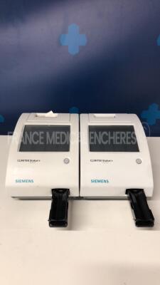 Lot of 2 Siemens Urine Analysers Clinitek Status + - S/W 2.400.001 and 2.500.001 no power supplies (Both power up)